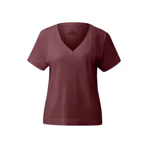 Γυναικείο T-shirt με V λαιμόκαμψη από λινό με μπροστινή επένδυση s.Oliver image-0