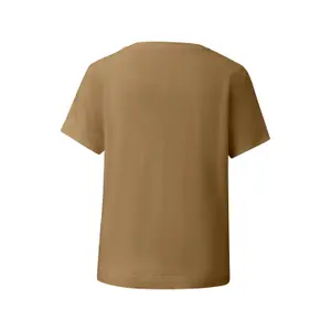 Γυναικείο T-shirt με V λαιμόκαμψη από λινό με μπροστινή επένδυση s.Oliver image-1