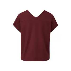 Γυναικείο T-shirt με δομημένο V λαιμό και χαλαρή γραμμή s.Oliver image-1