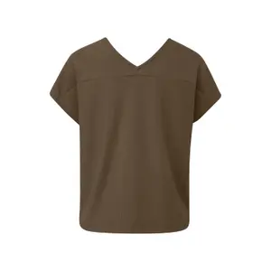 Γυναικείο T-shirt με δομημένο V λαιμό και χαλαρή γραμμή s.Oliver image-1