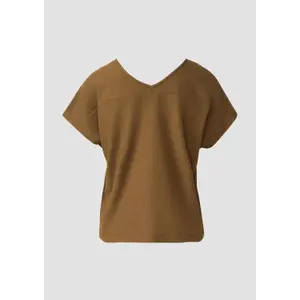Γυναικείο T-shirt με δομημένο V λαιμό και χαλαρή γραμμή s.Oliver image-4