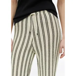 Gestreifter Jersey-Hosen mit weitem Bein und elastischem Bund für Frauen s.Oliver image-3