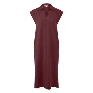 Midikleid mit V-Ausschnitt und Raffung für Frauen s.Oliver image-0