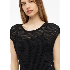 Leichte Jersey Kleid mit Lochmuster und Rundhalsausschnitt für Frauen s.Oliver image-3