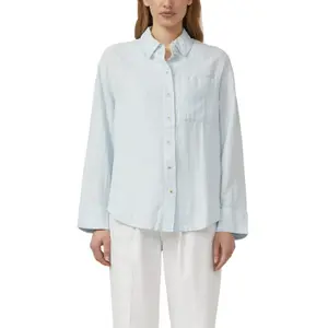 Gestreifte Leinenmischung Bluse mit Brusttasche für Damen s.Oliver image-2