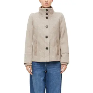 Giacca in lana con polsini a costine collo diritto taglio slim donna s.Oliver image-2