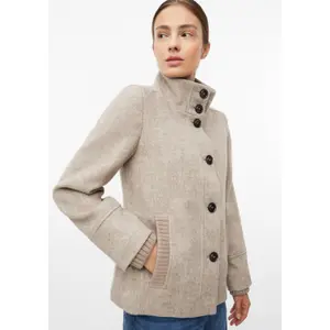 Giacca in lana con polsini a costine collo diritto taglio slim donna s.Oliver image-3