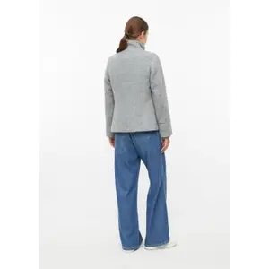 Giacca in lana con polsini a costine collo diritto taglio slim donna s.Oliver image-4