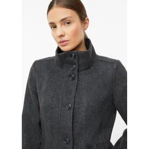 Giacca in lana con polsini a costine colletto dritto taglio donna s.Oliver image-3
