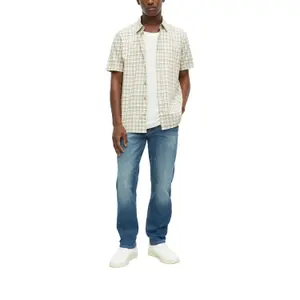 Chemise en coton à carreaux avec col italien et ourlet arrondi s.Oliver image-6