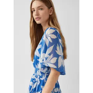 Damen Chiffon Kleid mit Allover-Print und Raffung s.Oliver image-3