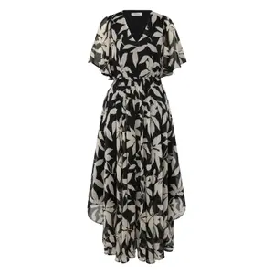 Damen Chiffon Kleid mit Allover-Print und Raffung s.Oliver image-0
