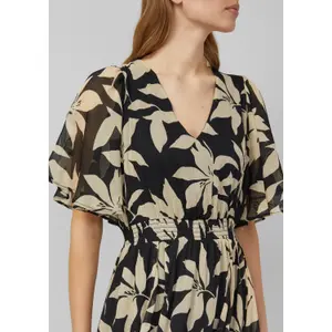 Damen Chiffon Kleid mit Allover-Print und Raffung s.Oliver image-3