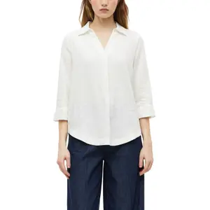 Leinenmix-Bluse mit 3/4-Ärmeln und Kragen für Damen s.Oliver image-2