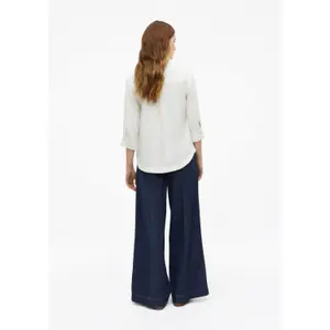 Leinenmix-Bluse mit 3/4-Ärmeln und Kragen für Damen s.Oliver image-4