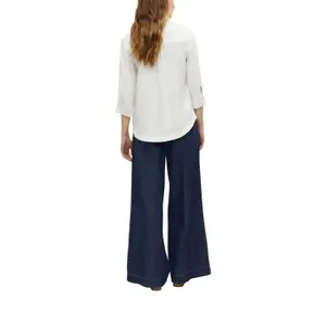 Leinenmix-Bluse mit 3/4-Ärmeln und Kragen für Damen s.Oliver image-5