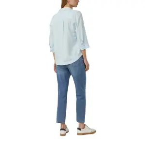Leinenmix-Bluse mit 3/4-Ärmeln und Kragen für Damen s.Oliver image-5