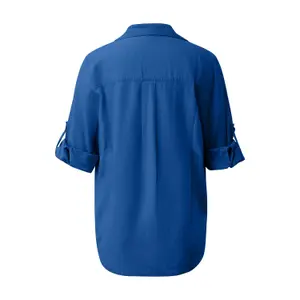 Leinenmix-Bluse mit 3/4-Ärmeln und Kragen für Damen s.Oliver image-1