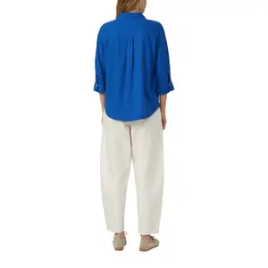Leinenmix-Bluse mit 3/4-Ärmeln und Kragen für Damen s.Oliver image-5