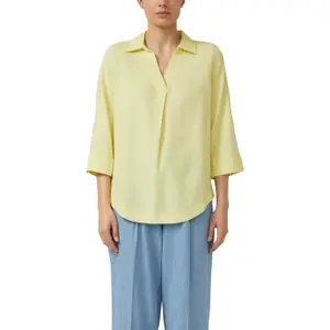 Leinenmix-Bluse mit 3/4-Ärmeln und Kragen für Damen s.Oliver image-2