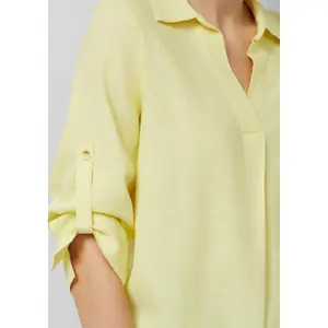 Leinenmix-Bluse mit 3/4-Ärmeln und Kragen für Damen s.Oliver image-3
