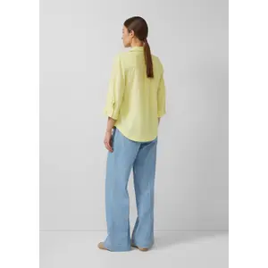 Leinenmix-Bluse mit 3/4-Ärmeln und Kragen für Damen s.Oliver image-4
