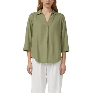 Leinenmix-Bluse mit 3/4-Ärmeln und Kragen für Damen s.Oliver image-2