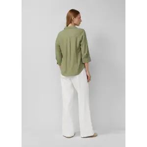 Leinenmix-Bluse mit 3/4-Ärmeln und Kragen für Damen s.Oliver image-4