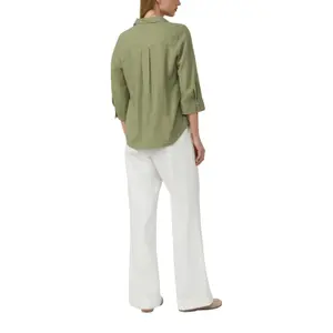 Leinenmix-Bluse mit 3/4-Ärmeln und Kragen für Damen s.Oliver image-5