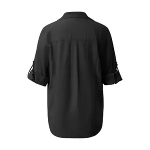 Leinenmix-Bluse mit 3/4-Ärmeln und Kragen für Damen s.Oliver image-1