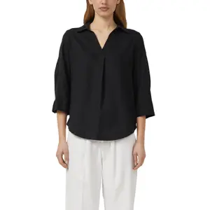 Leinenmix-Bluse mit 3/4-Ärmeln und Kragen für Damen s.Oliver image-2