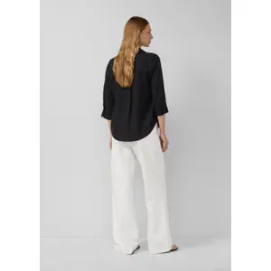 Leinenmix-Bluse mit 3/4-Ärmeln und Kragen für Damen s.Oliver image-4