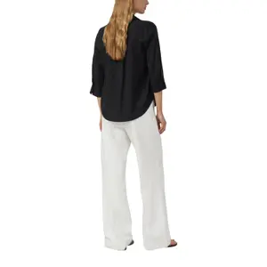 Leinenmix-Bluse mit 3/4-Ärmeln und Kragen für Damen s.Oliver image-5