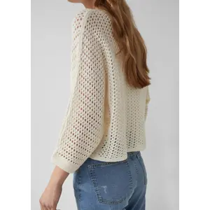 Oversized Knit Jumper with Boat Neck and 3/4 Sleeves Women s.Oliver image-3