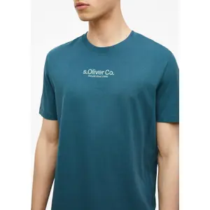 T-shirt από jersey με εκτυπωμένο λογότυπο και στρογγυλή λαιμόκοψη s.Oliver image-3