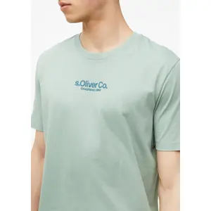 T-shirt από jersey με εκτυπωμένο λογότυπο και στρογγυλή λαιμόκοψη s.Oliver image-3