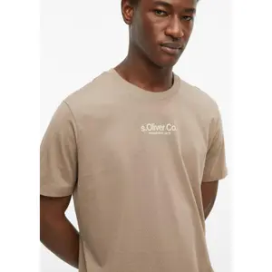 T-shirt από jersey με εκτυπωμένο λογότυπο και στρογγυλή λαιμόκοψη s.Oliver image-3