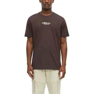 T-shirt από jersey με εκτυπωμένο λογότυπο και στρογγυλή λαιμόκοψη s.Oliver image-2