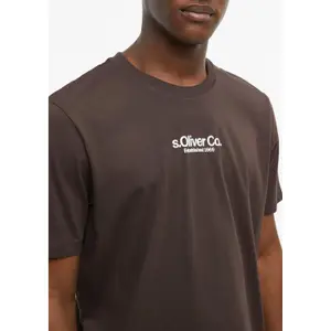 T-shirt από jersey με εκτυπωμένο λογότυπο και στρογγυλή λαιμόκοψη s.Oliver image-3