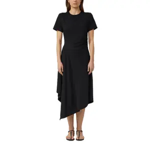 Gestreifte Jersey-Midikleid mit Raffung und Rundhalsausschnitt Damen s.Oliver image-1