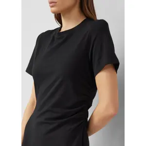 Gestreifte Jersey-Midikleid mit Raffung und Rundhalsausschnitt Damen s.Oliver image-4