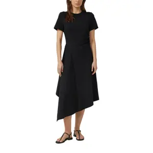 Gestreifte Jersey-Midikleid mit Raffung und Rundhalsausschnitt Damen s.Oliver image-5