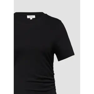 Gestreifte Jersey-Midikleid mit Raffung und Rundhalsausschnitt Damen s.Oliver image-6