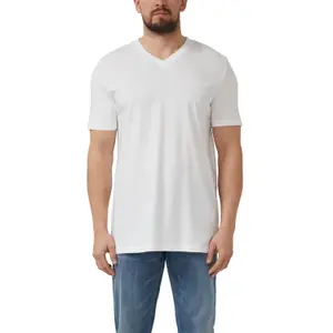 T-shirt από ζέρσεϊ με V λαιμόκοψη και εκτύπωση λογότυπου s.Oliver image-2
