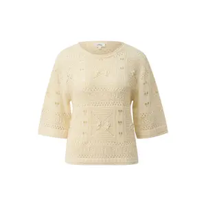 Pull bohème en maille de haute qualité à col bateau femme s.Oliver image-0