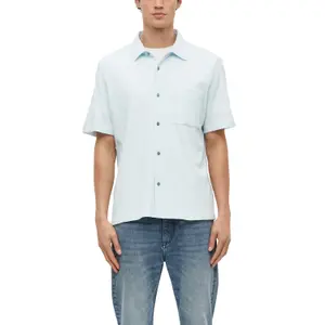 Chemise en coton avec col italien et poche poitrine s.Oliver image-2