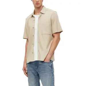 Chemise en coton avec col italien et poche poitrine s.Oliver image-6