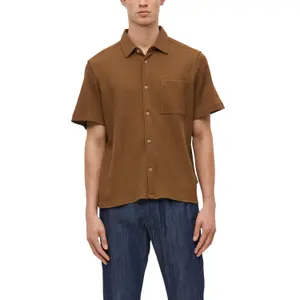 Chemise en coton avec col italien et poche poitrine s.Oliver image-2