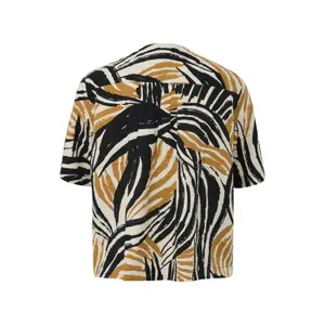 Blusa fluida em viscose misturada com franzidos e impressão integral senhora s.Oliver image-1