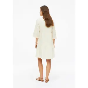 Kurzes Kleid aus Baumwollmischung mit V-Ausschnitt und Raffung Damen s.Oliver image-4